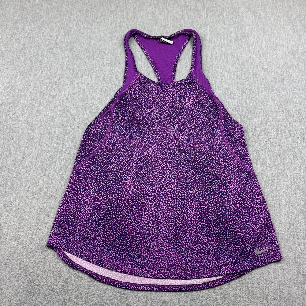 Nike Dri-Fit Tank Top Womens Small Purple‎ Sleeveless Racerback Training Workout